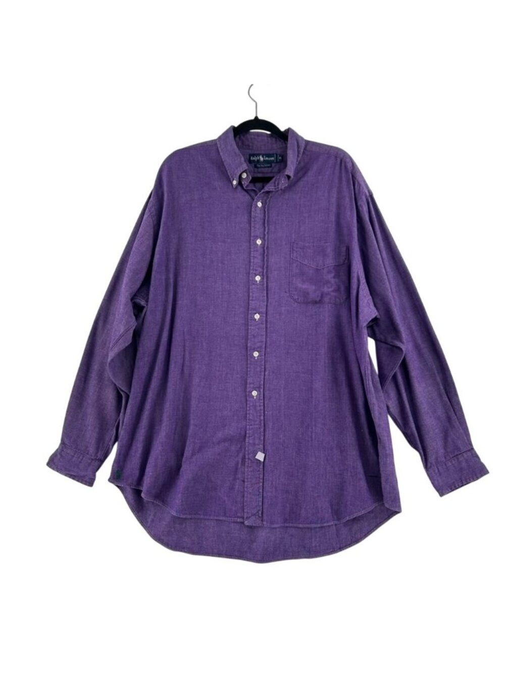 Ralph Lauren The Big Oxford Shirt Men's Size XL Purple Button Down 100% Cotton